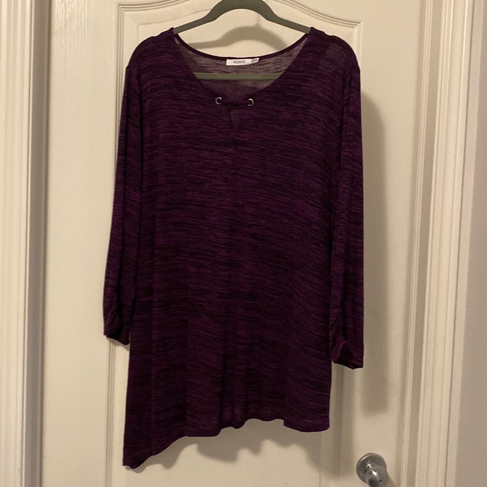 Rickis purple tunic with right side long